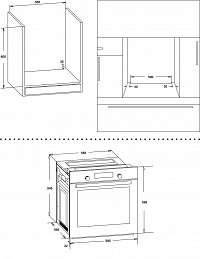 GAS OVEN TGS 5511 BL RUSTIC MULTIGAS