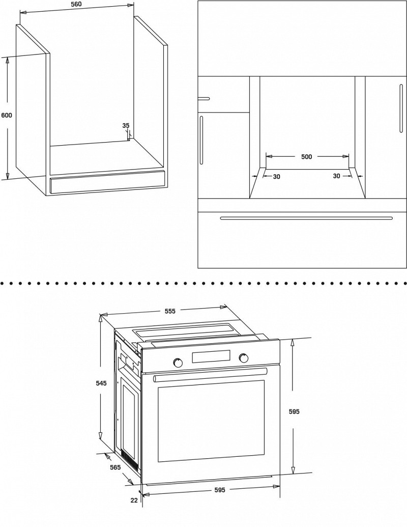 GAS OVEN TGS 5511 BL RUSTIC MULTIGAS